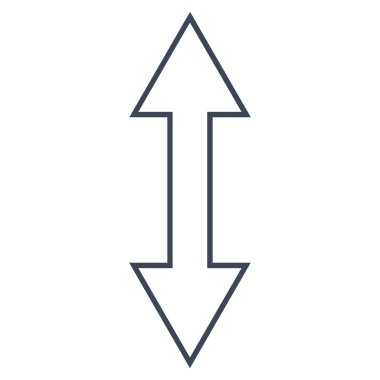 Dikey kontur vektör simgesi ters çevir