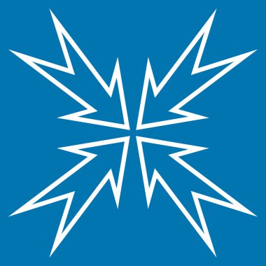 Buluşma noktası ince çizgi vektör simgesi