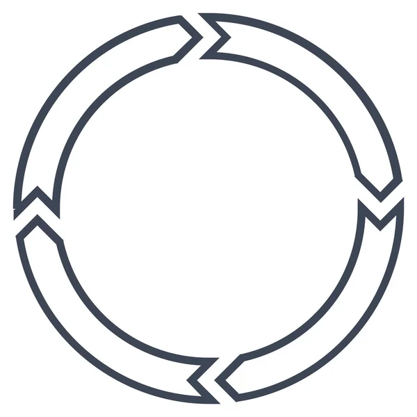 Тонкая векторная икона круга вращения — стоковый вектор