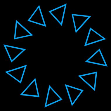 Döndürme ince çizgi vektör simgesi