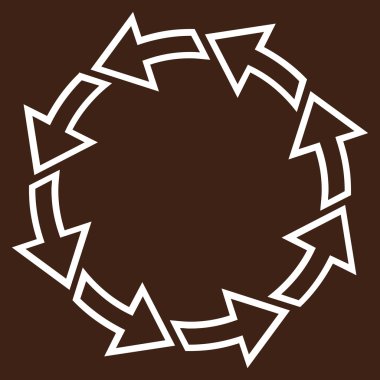 Döndürme oklarını vektör simge kontur