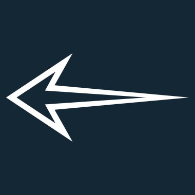 İnce çizgi vektör simge sol ok