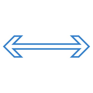 Exchange ok yatay kontur vektör simgesi