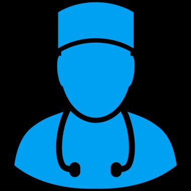 Doktor düz vektör simgesi