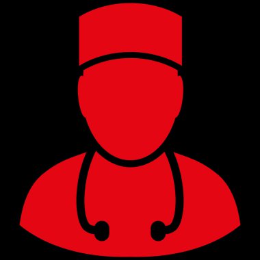 Doktor düz vektör simgesi