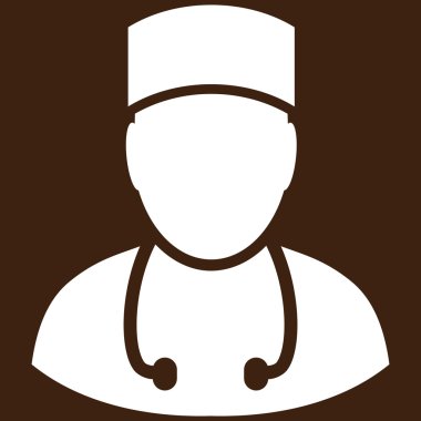 Doktor düz vektör simgesi