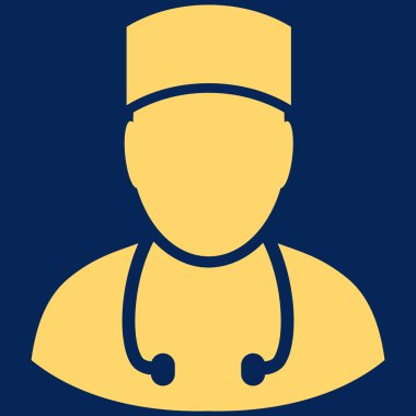 Doktor düz vektör simgesi