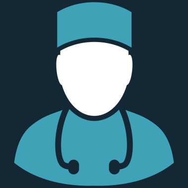 Doktor düz vektör simgesi