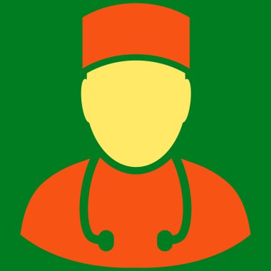 Doktor düz vektör simgesi