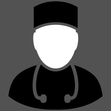 Doktor düz vektör simgesi