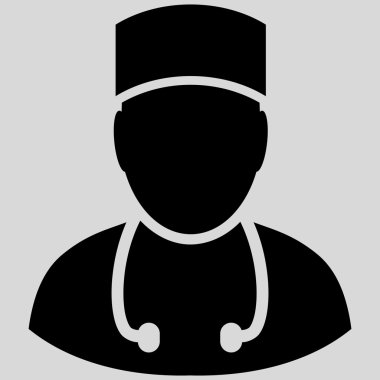 Doktor düz vektör simgesi