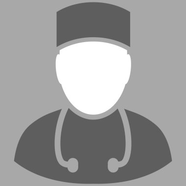 Doktor düz vektör simgesi