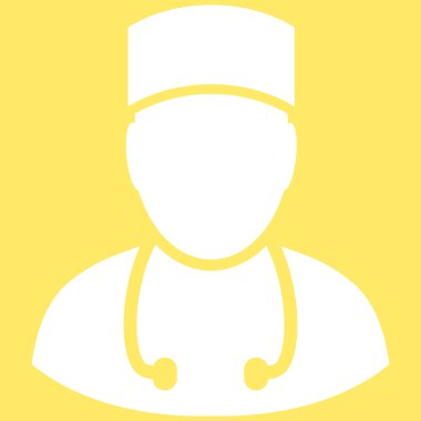 Doktor düz vektör simgesi