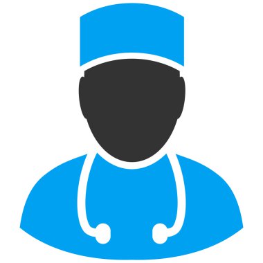 Doktor düz vektör simgesi