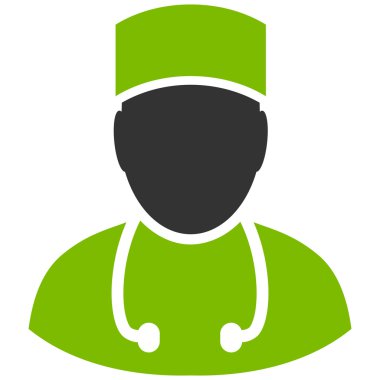 Doktor düz vektör simgesi