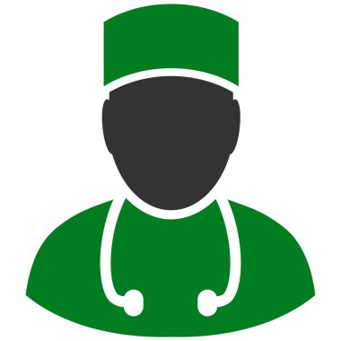 Doktor düz vektör simgesi