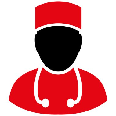 Doktor düz vektör simgesi