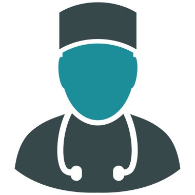 Doktor düz vektör simgesi