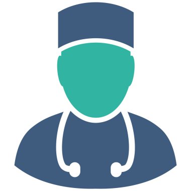 Doktor düz vektör simgesi