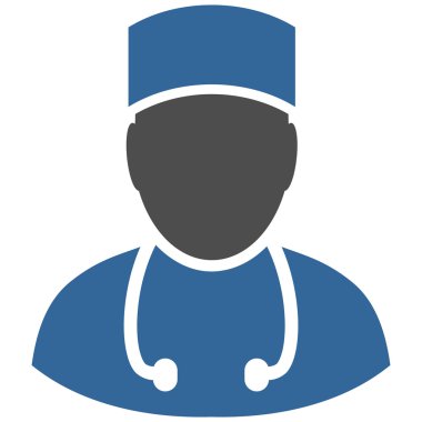 Doktor düz vektör simgesi