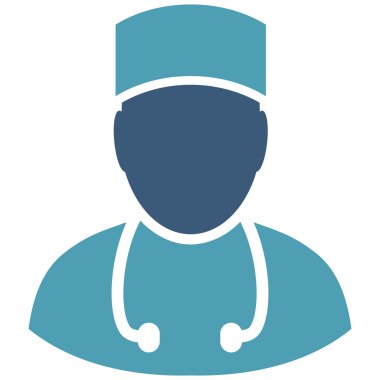 Doktor düz vektör simgesi