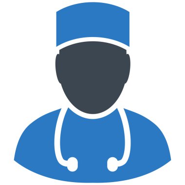 Doktor düz vektör simgesi