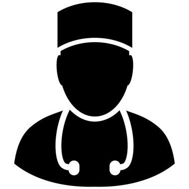 Doktor düz vektör simgesi