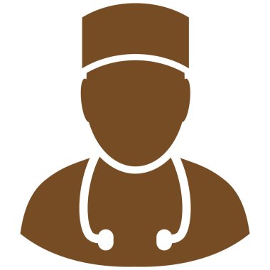 Doktor düz vektör simgesi