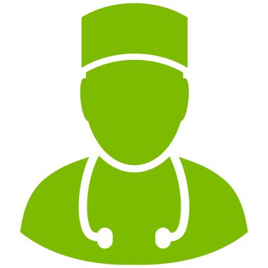 Doktor düz vektör simgesi