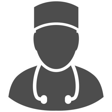 Doktor düz vektör simgesi