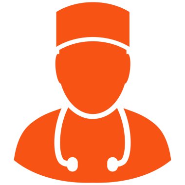 Doktor düz vektör simgesi