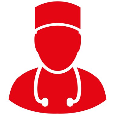 Doktor düz vektör simgesi