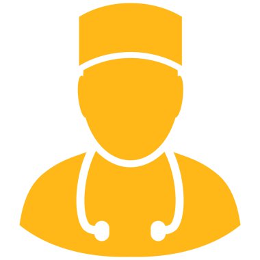 Doktor düz vektör simgesi