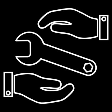 Hizmet anahat vektör simgesi