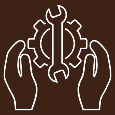 Onarım hizmeti anahat vektör simgesi