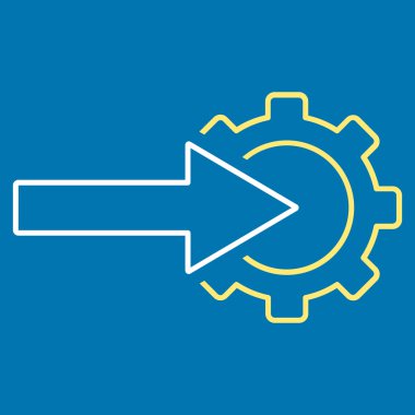 COG Tümleştirme anahat vektör simgesi