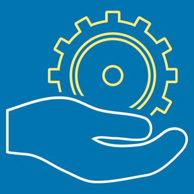 Geliştirme hizmeti anahat vektör simgesi