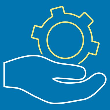 Mühendislik hizmeti anahat vektör simgesi