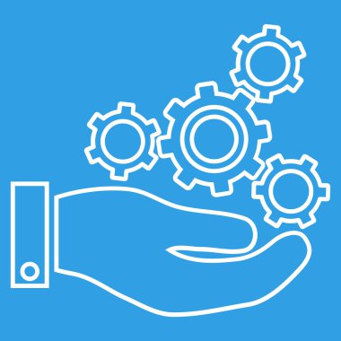 Mekanik Servisi anahat vektör simgesi