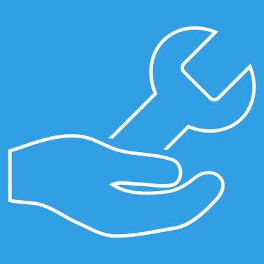 Onarım hizmeti anahat vektör simgesi