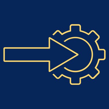 COG Tümleştirme anahat vektör simgesi