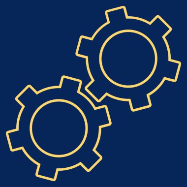 Gears'ı anahat vektör simgesi