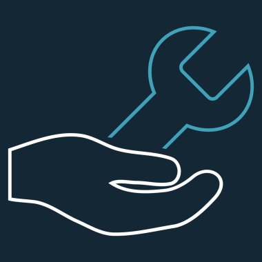 Onarım hizmeti anahat vektör simgesi