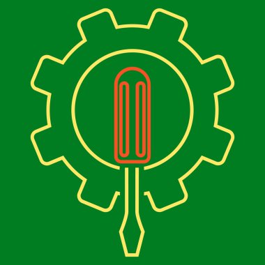 Mühendislik anahat vektör simgesi