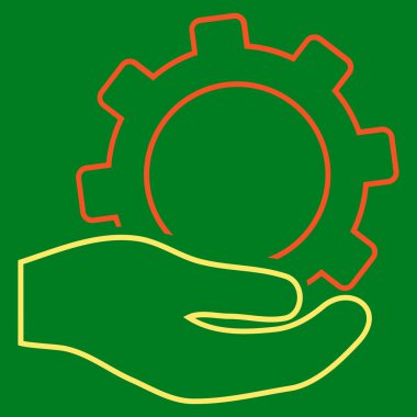 Hizmet anahat vektör simgesi