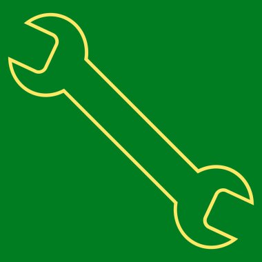 İngiliz anahtarı anahat vektör simgesi