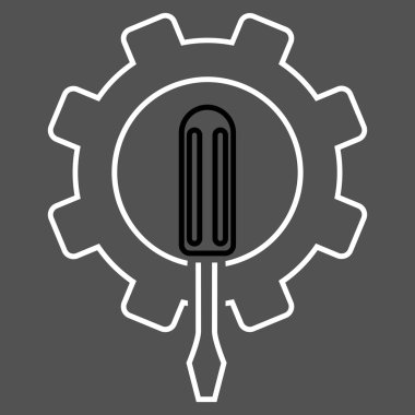 Mühendislik anahat vektör simgesi