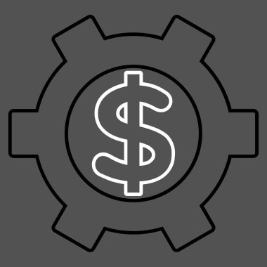 Mali Ayarlar anahat vektör simgesi