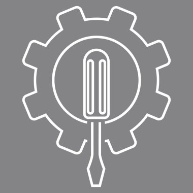 Mühendislik anahat vektör simgesi