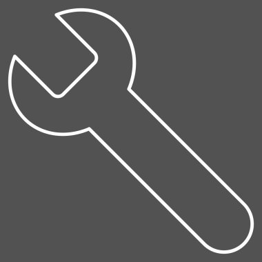 İngiliz anahtarı anahat vektör simgesi